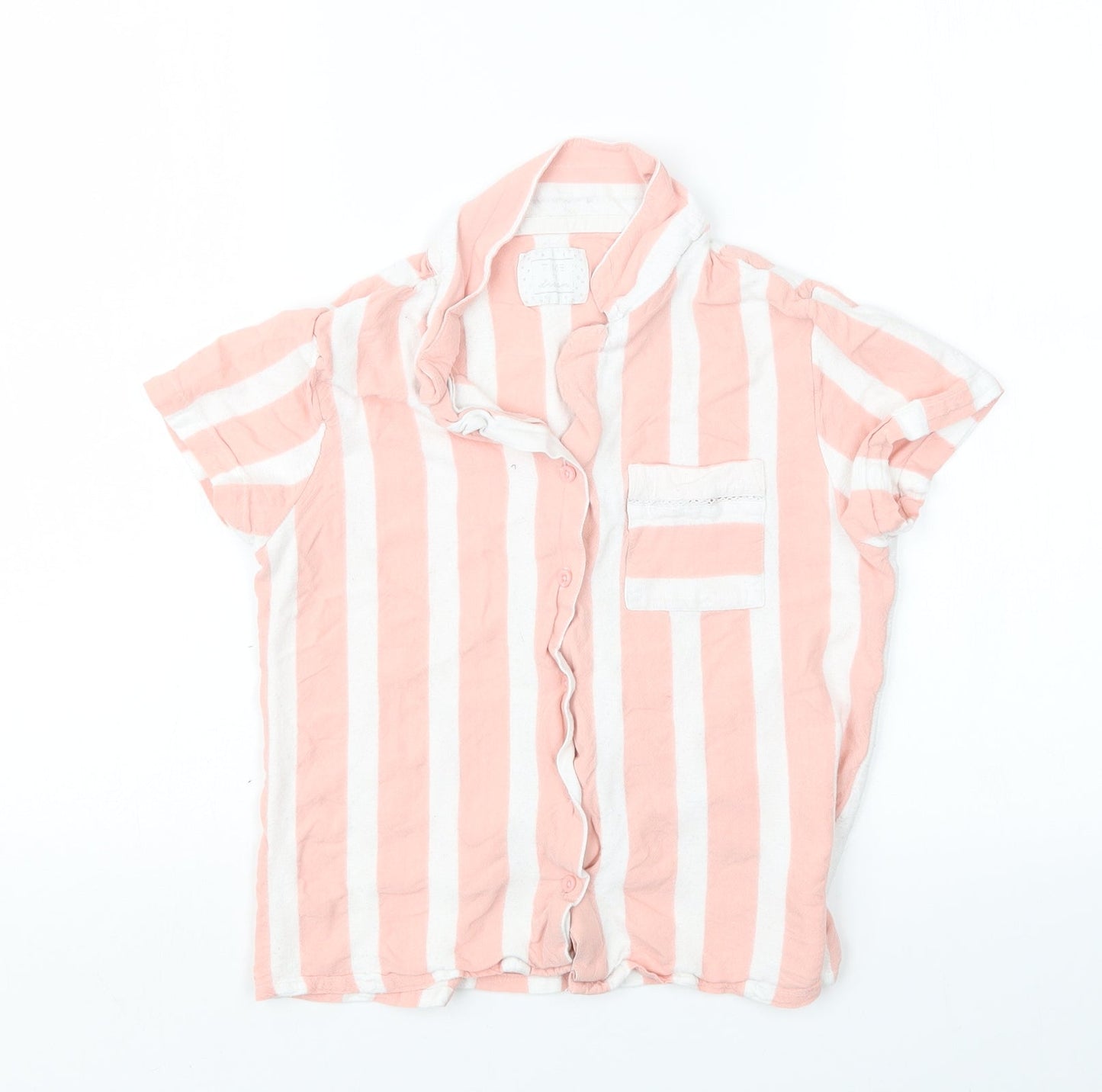 Matalan Womens Pink Striped  Top Pyjama Top Size 10