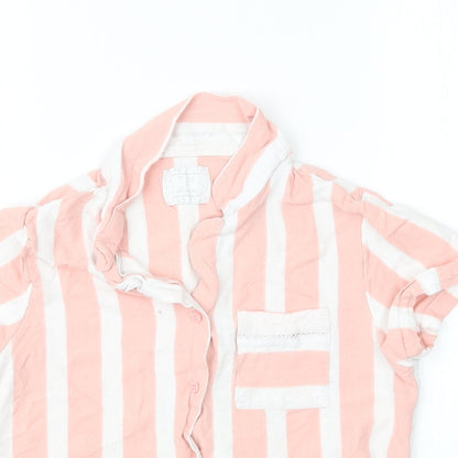 Matalan Womens Pink Striped  Top Pyjama Top Size 10