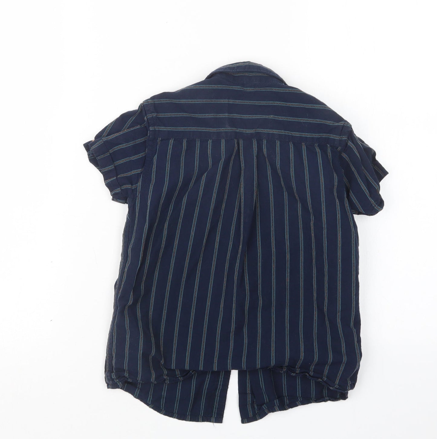 Steel & Jelly Boys Blue Striped  Basic Button-Up Size 7-8 Years