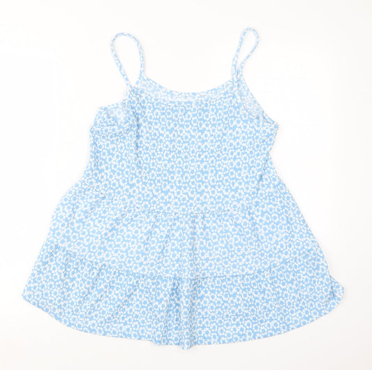 Matalan Womens Black Floral  Basic T-Shirt Size 12