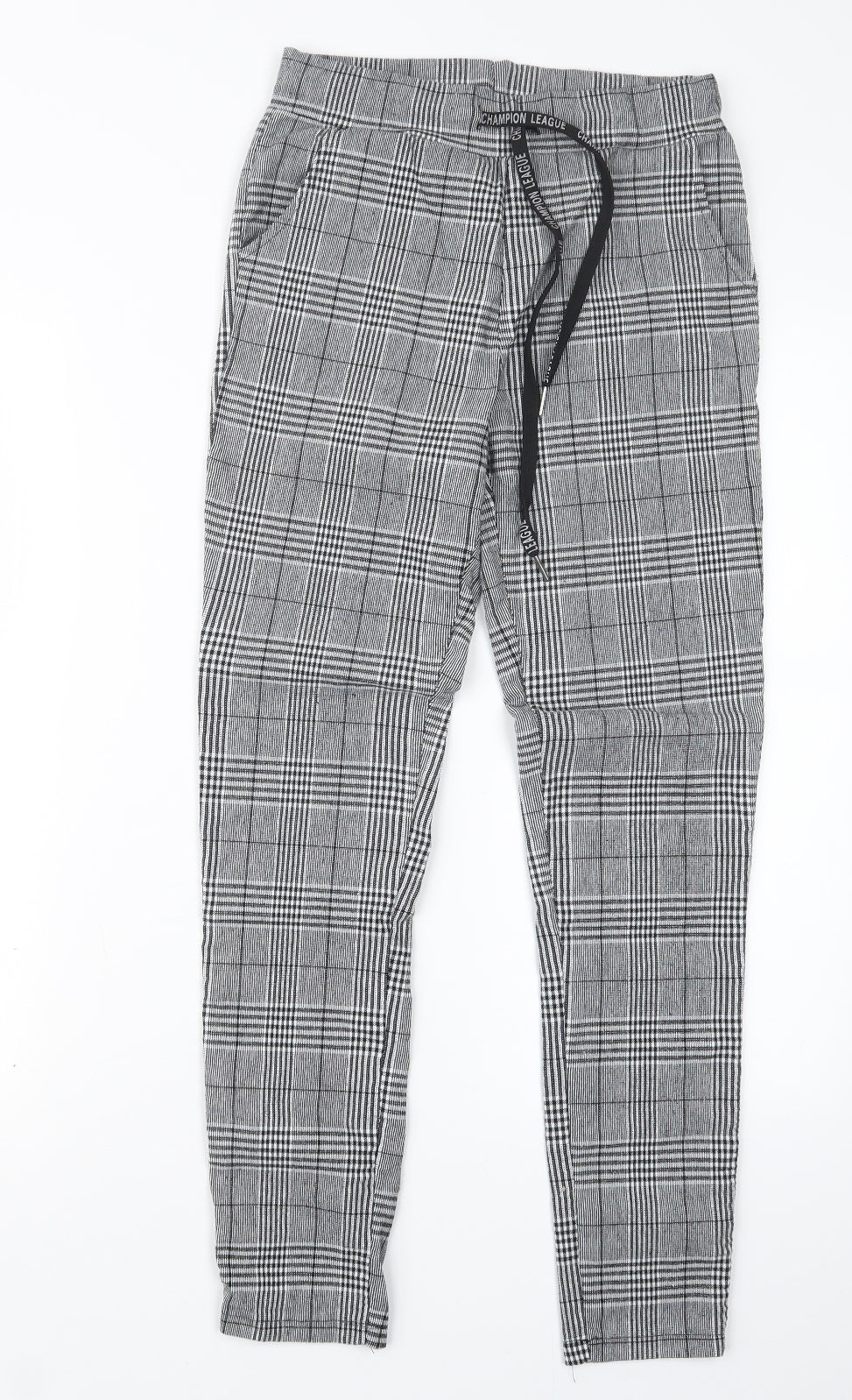Womens UK Size M Preworn Regular Fit  Black Trousers