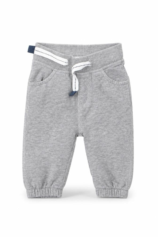 Front view of Marks & Spencer boys’ grey capri trousers, size 3-6, months