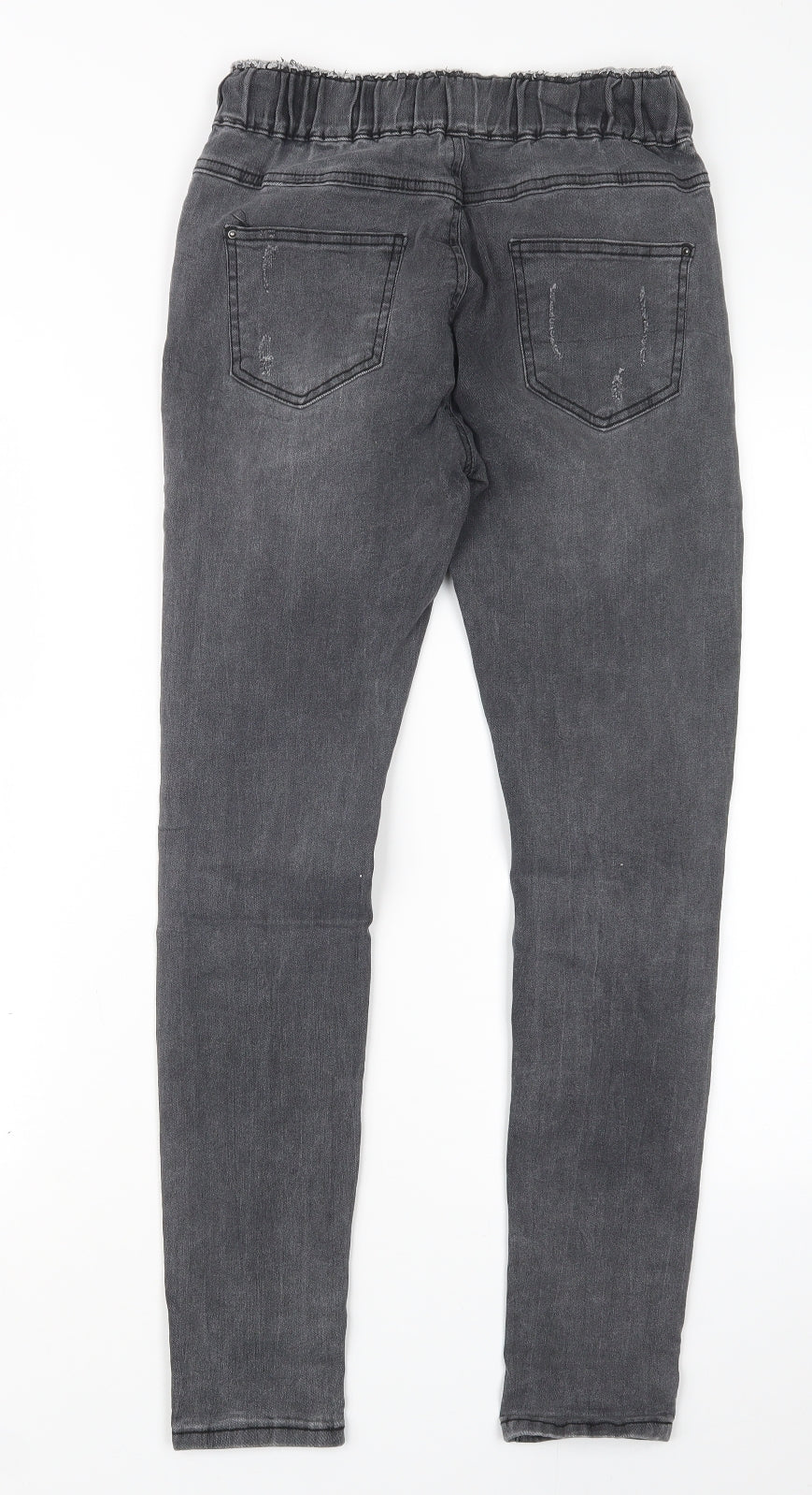 Womens UK Size XS Preworn Regular Fit Straight Grey Jeans