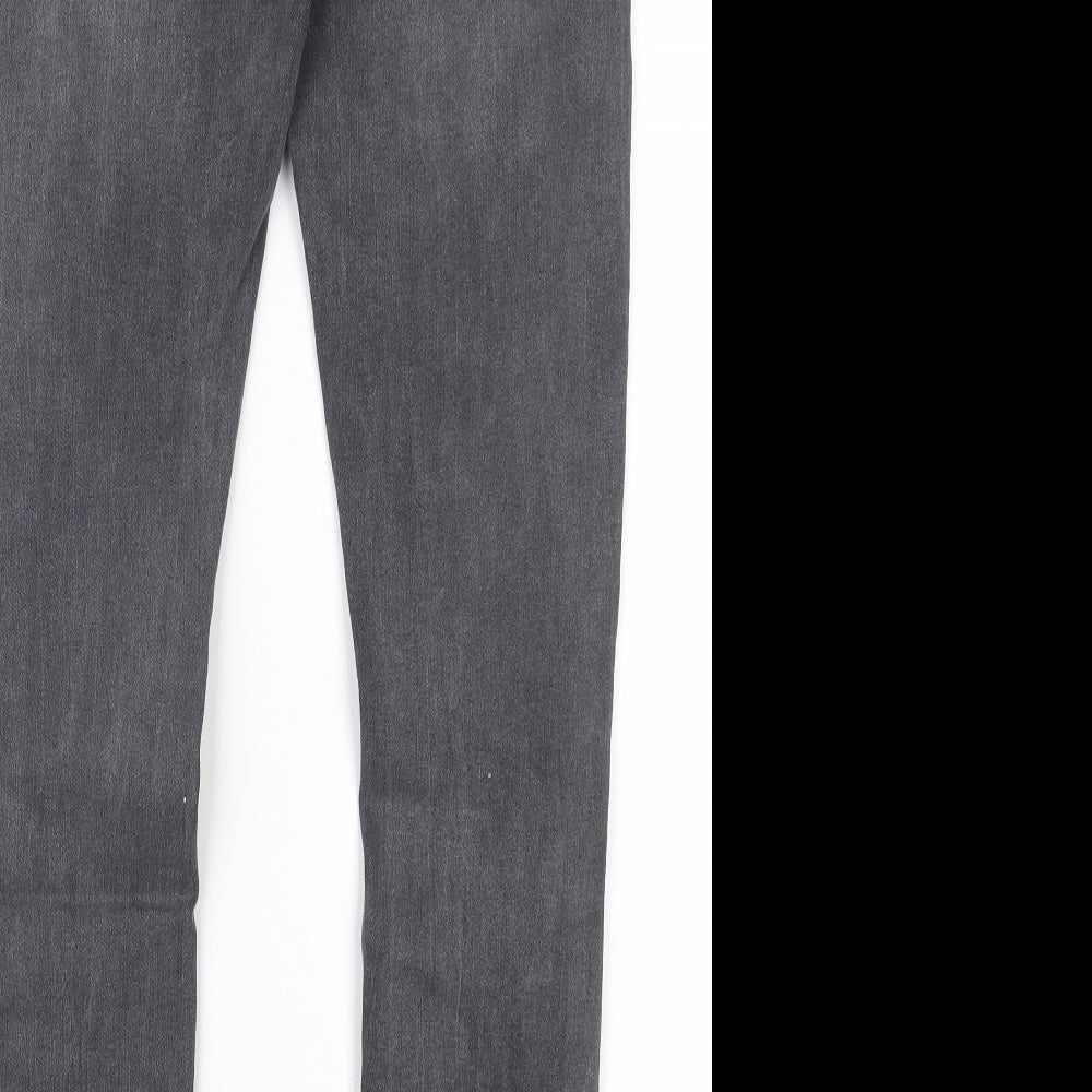 Womens UK Size XS Preworn Regular Fit Straight Grey Jeans