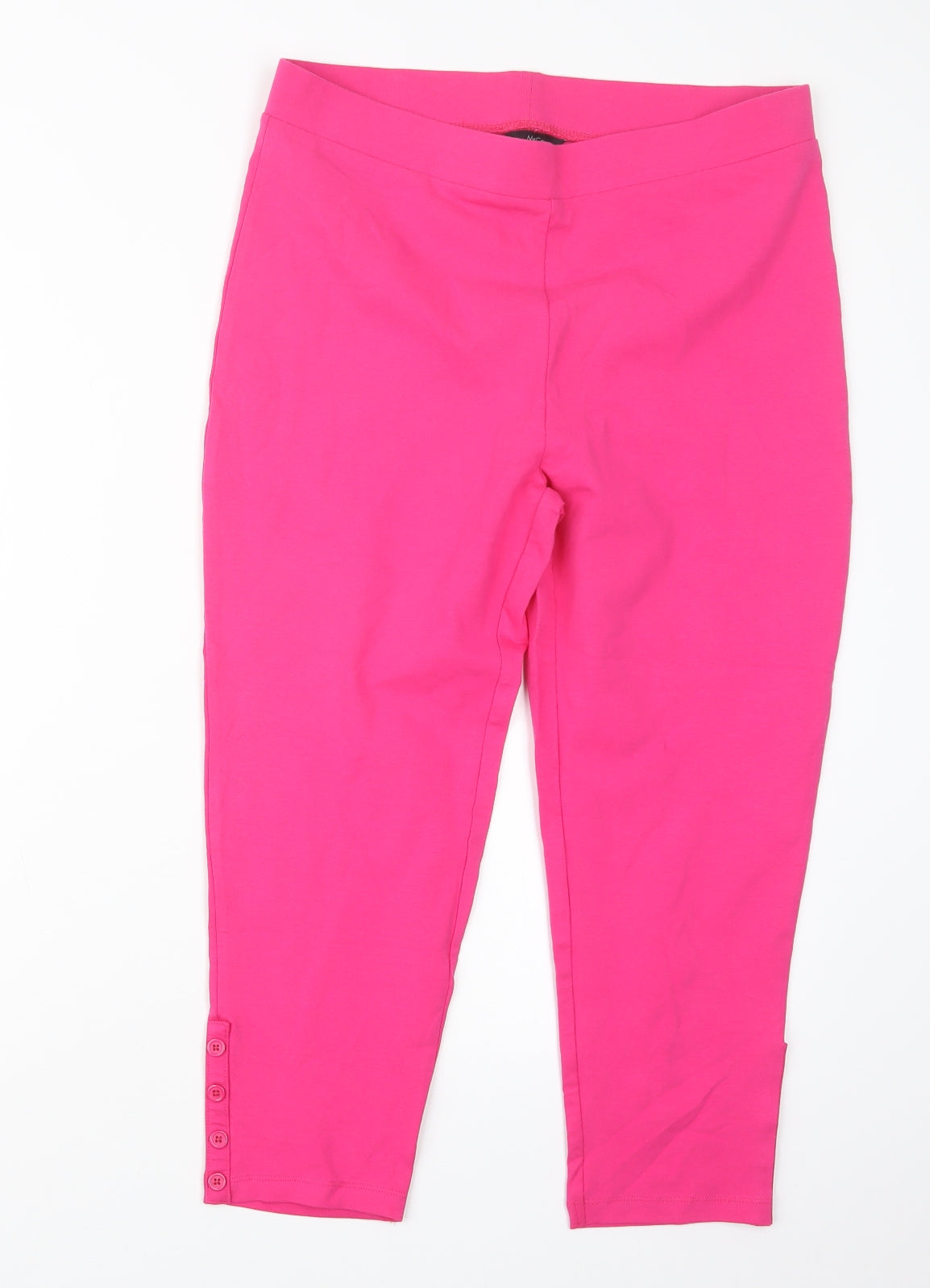 Womens UK Size L M&Co Regular Fit  Pink Trousers
