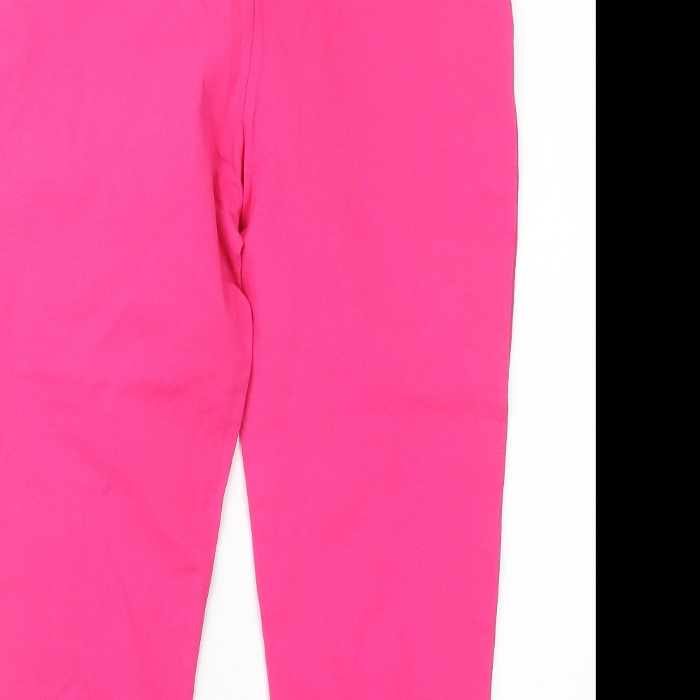 Womens UK Size L M&Co Regular Fit  Pink Trousers