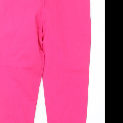 Womens UK Size L M&Co Regular Fit  Pink Trousers