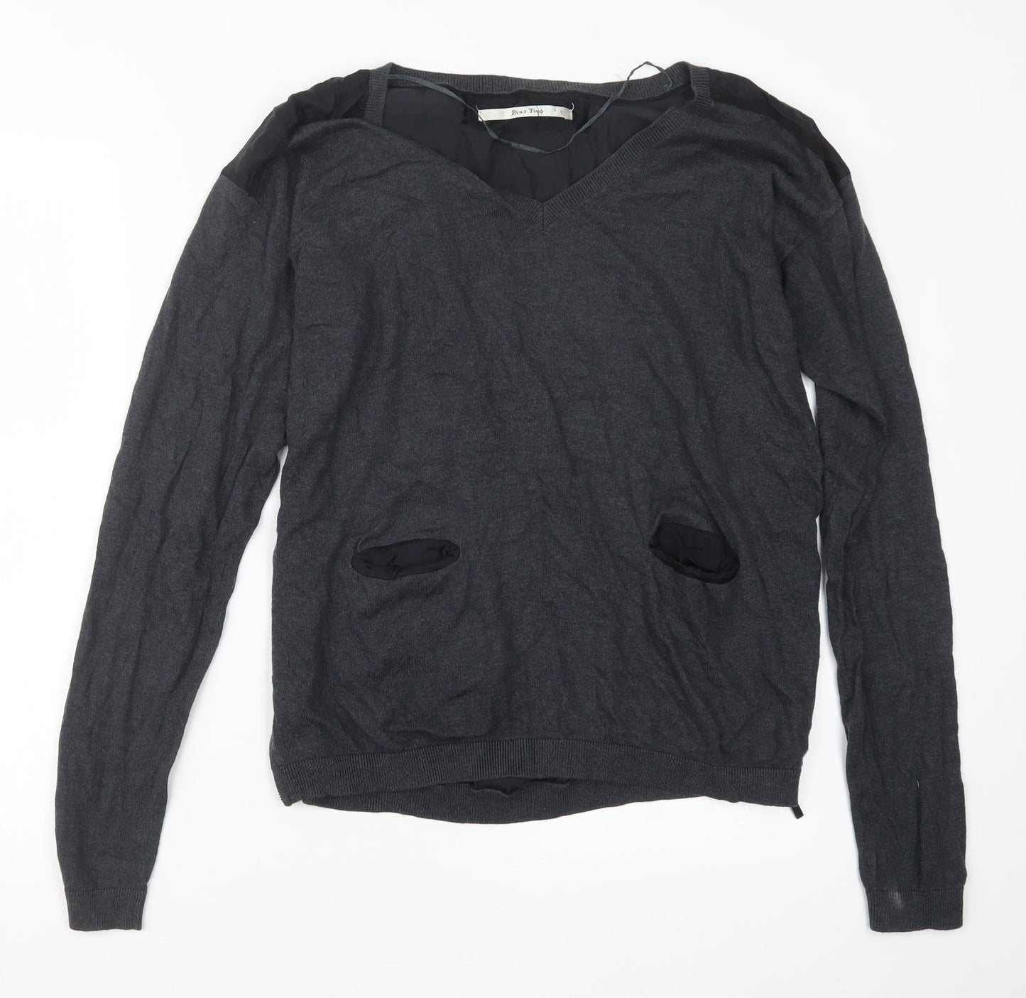 Womens UK Size L Part Two Grey Basic T-Shirt