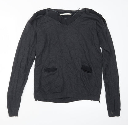 Womens UK Size L Part Two Grey Basic T-Shirt
