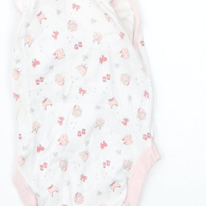NEXT Girls White Geometric  Babygrow One-Piece Size 0-3 Months