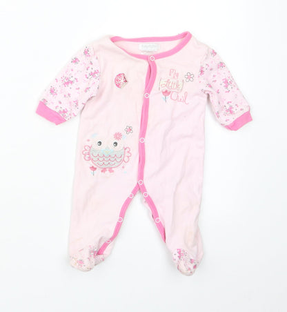 Pitter Patter Girls Pink Geometric  Babydoll One Piece Size 3-6 Months