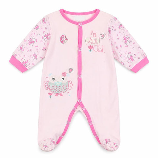 Pitter Patter Girls Pink Geometric  Babydoll One Piece Size 3-6 Months