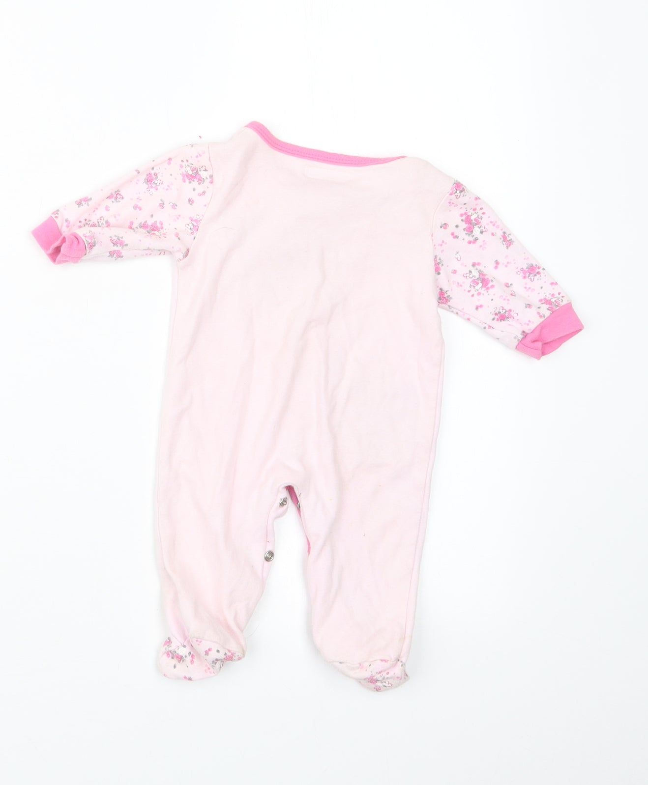 Pitter Patter Girls Pink Geometric  Babydoll One Piece Size 3-6 Months