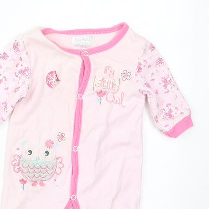 Pitter Patter Girls Pink Geometric  Babydoll One Piece Size 3-6 Months