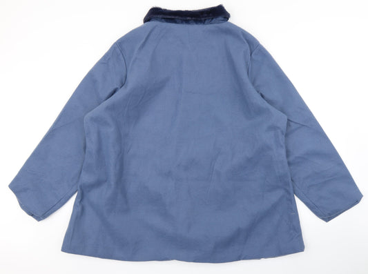 Womens UK Size 20 Gabrielle Vicenza Blue Overcoat