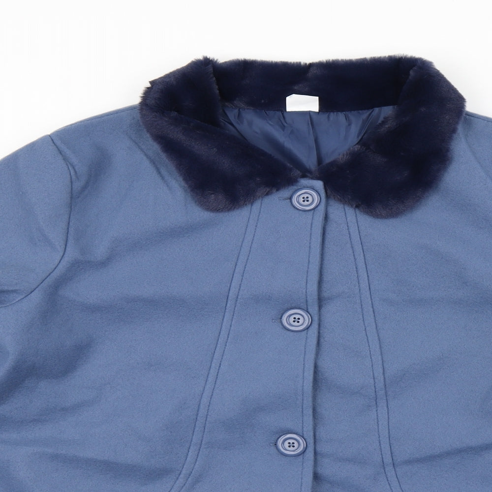 Womens UK Size 20 Gabrielle Vicenza Blue Overcoat