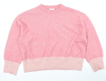 Womens UK Size M H&M Pink Pullover Jumper