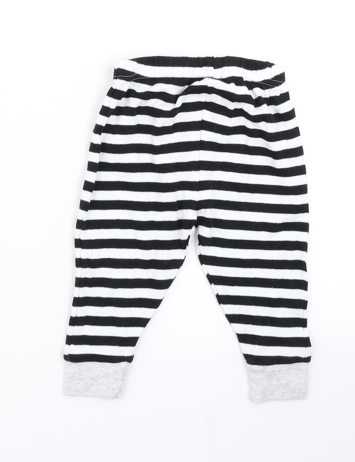 Primark Baby Black Striped  Jogger Trousers Size 6-9 Months