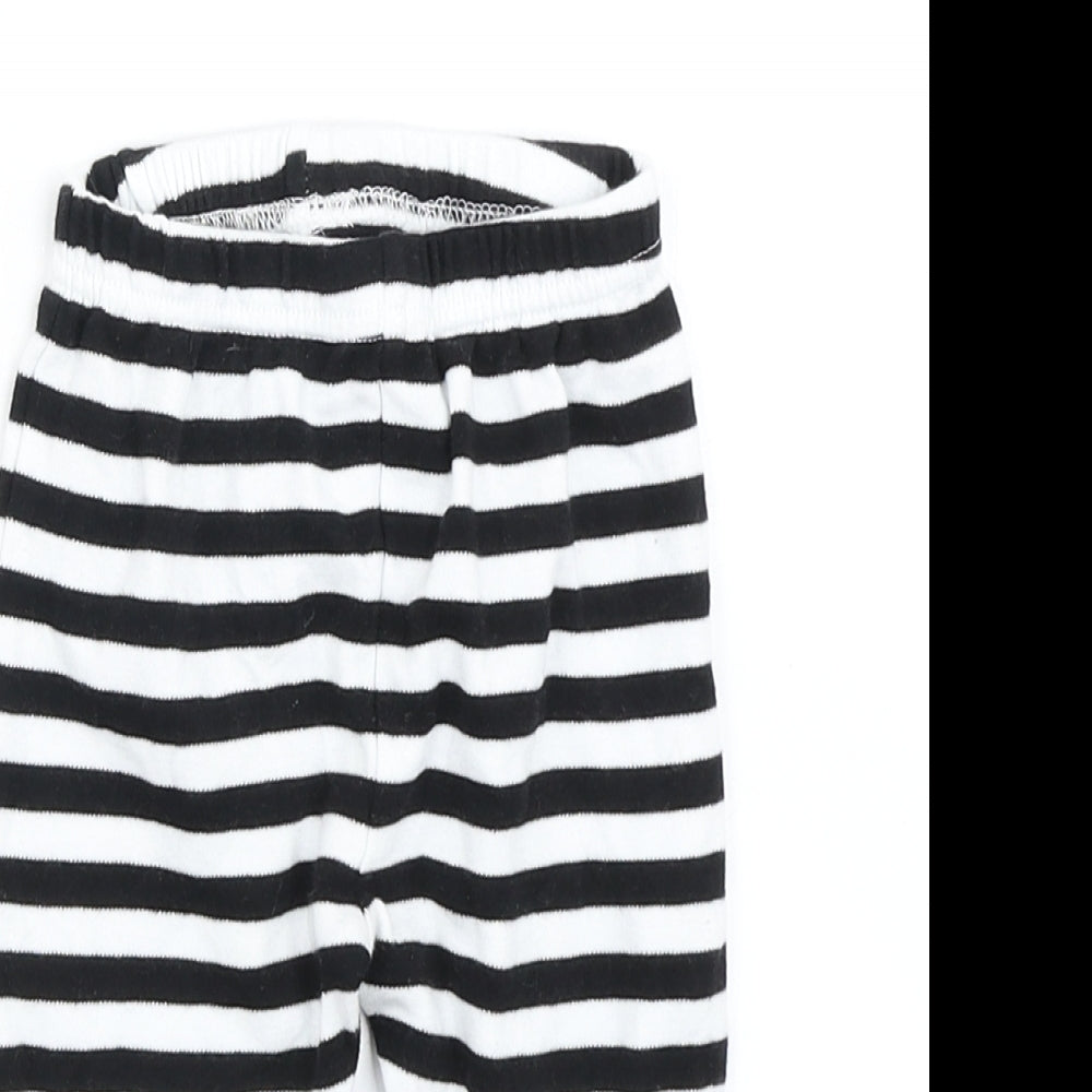 Primark Baby Black Striped  Jogger Trousers Size 6-9 Months
