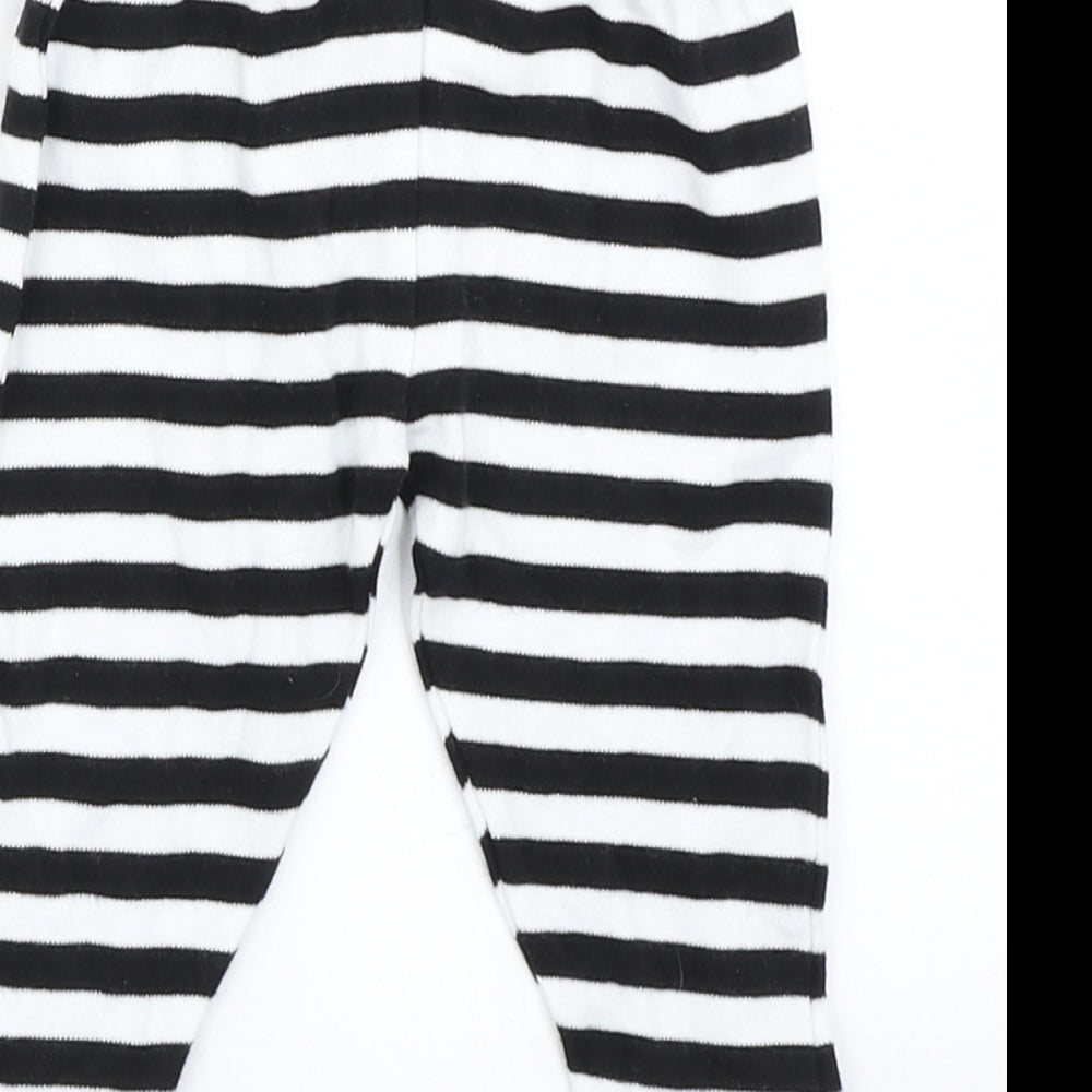 Primark Baby Black Striped  Jogger Trousers Size 6-9 Months