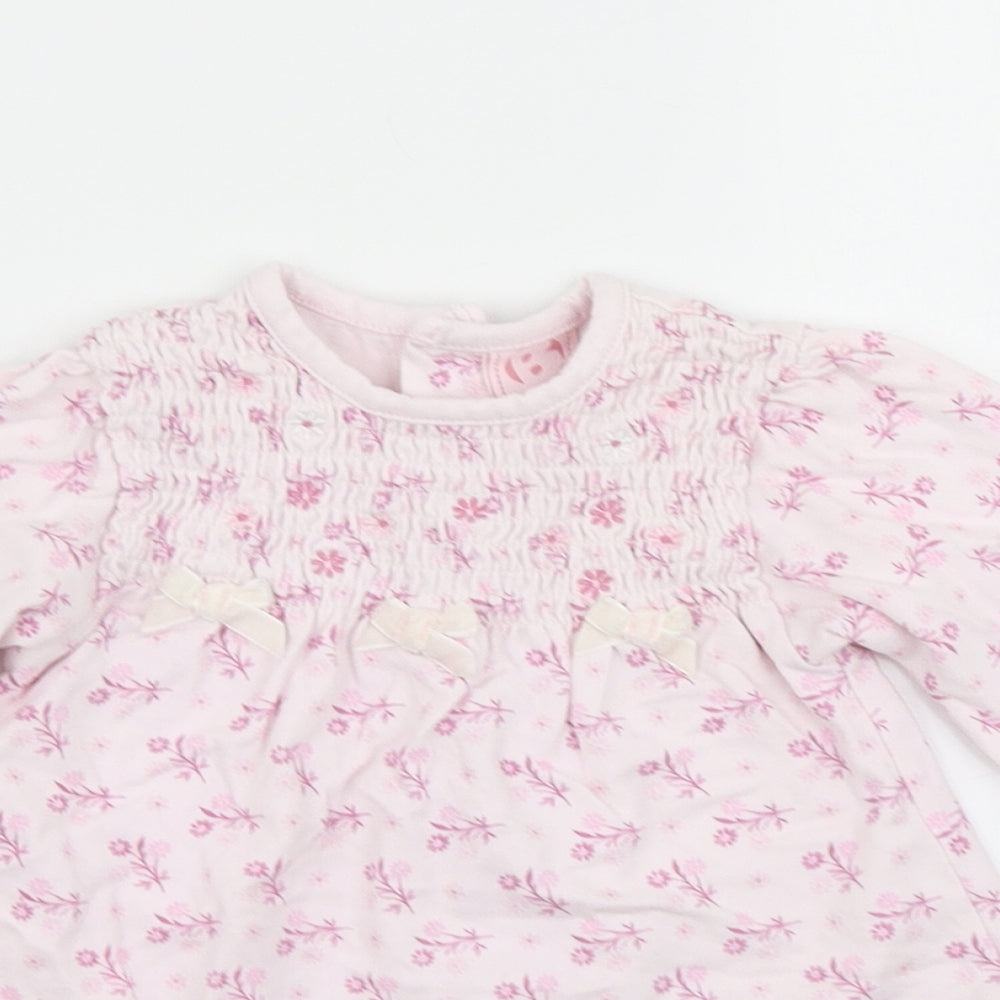 Zip Zap Girls Pink Floral  A-Line  Size 6-9 Months