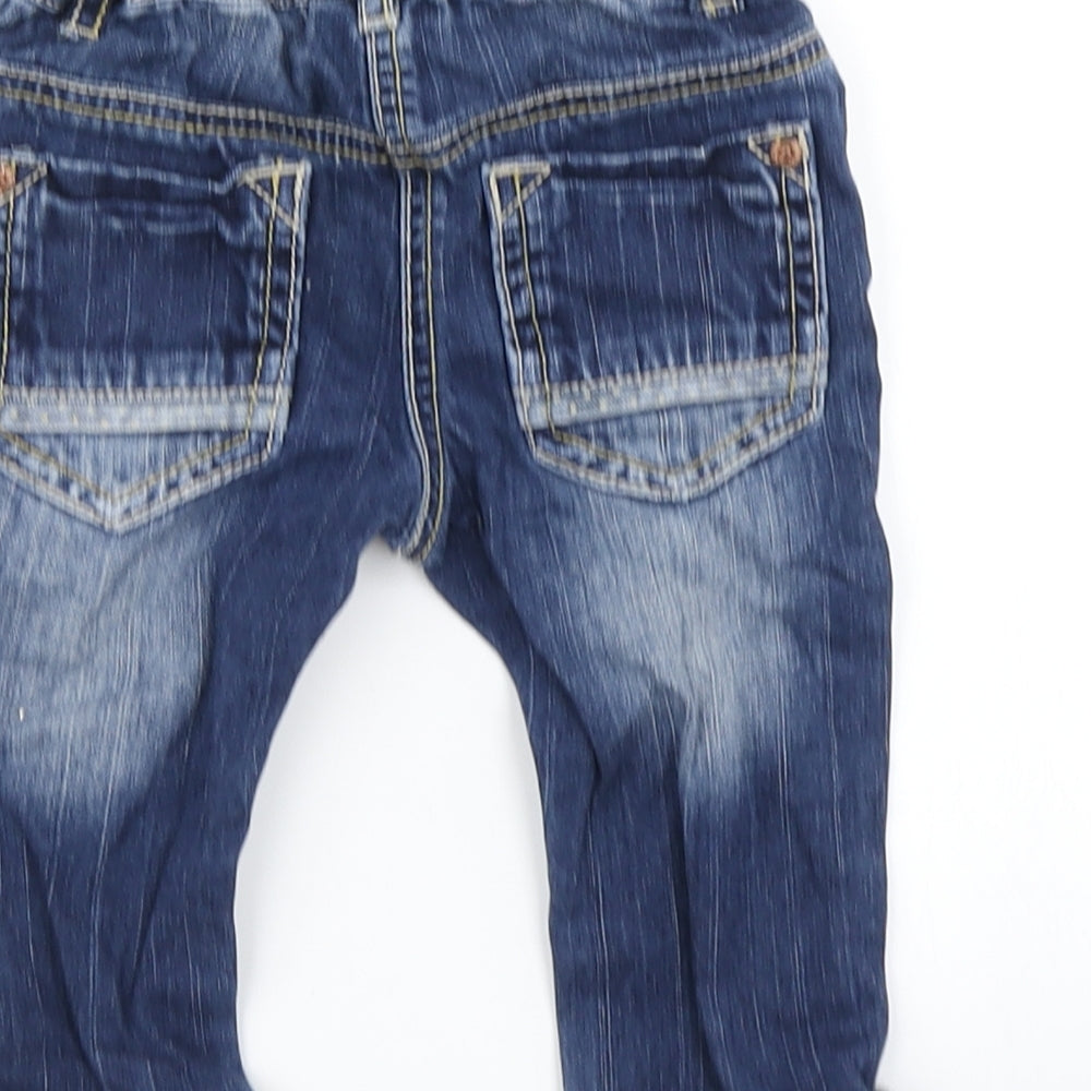 NEXT Girls Blue  Denim Cargo Jeans Size 6-9 Months