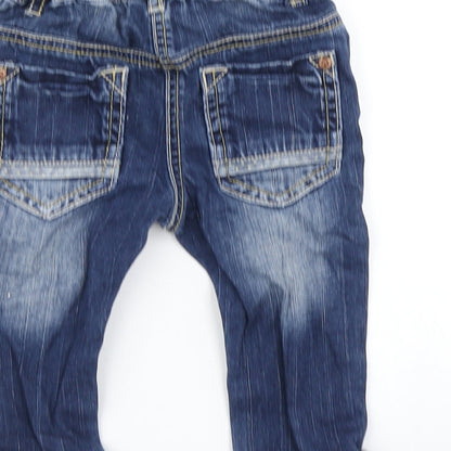 NEXT Girls Blue  Denim Cargo Jeans Size 6-9 Months