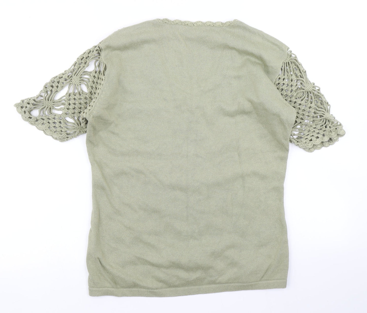 Damart Womens Green  Knit Pullover Jumper Size 12