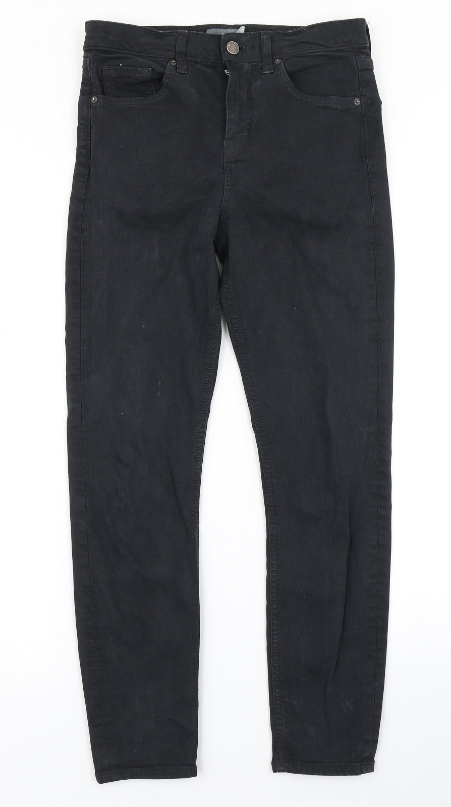 Topshop Womens Black  Denim Skinny Jeans Size 28 in L30 in