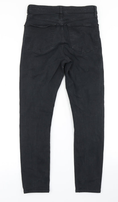 Topshop Womens Black  Denim Skinny Jeans Size 28 in L30 in