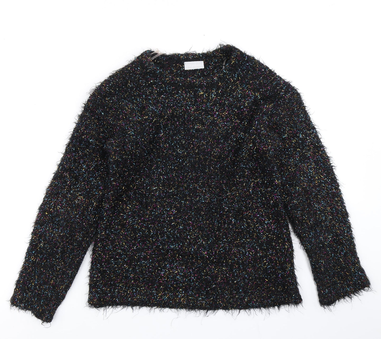 Matalan Girls Black  Knit Pullover Jumper Size 10 Years