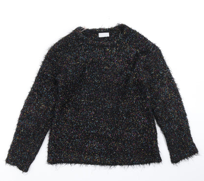 Matalan Girls Black  Knit Pullover Jumper Size 10 Years