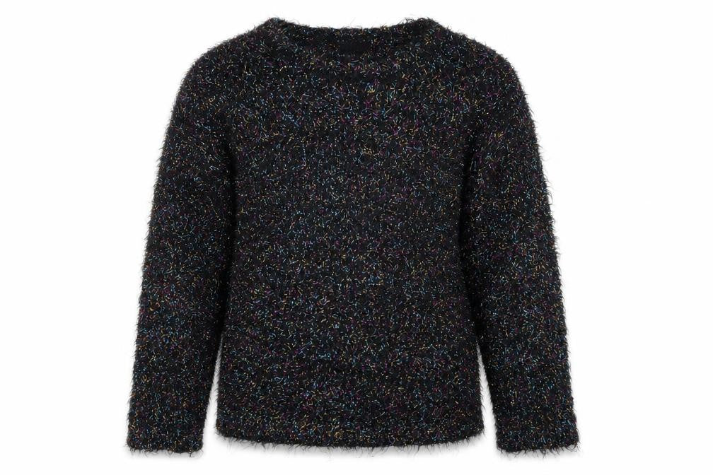 Front view of Matalan girls’ black knit jumper, size 10, years
