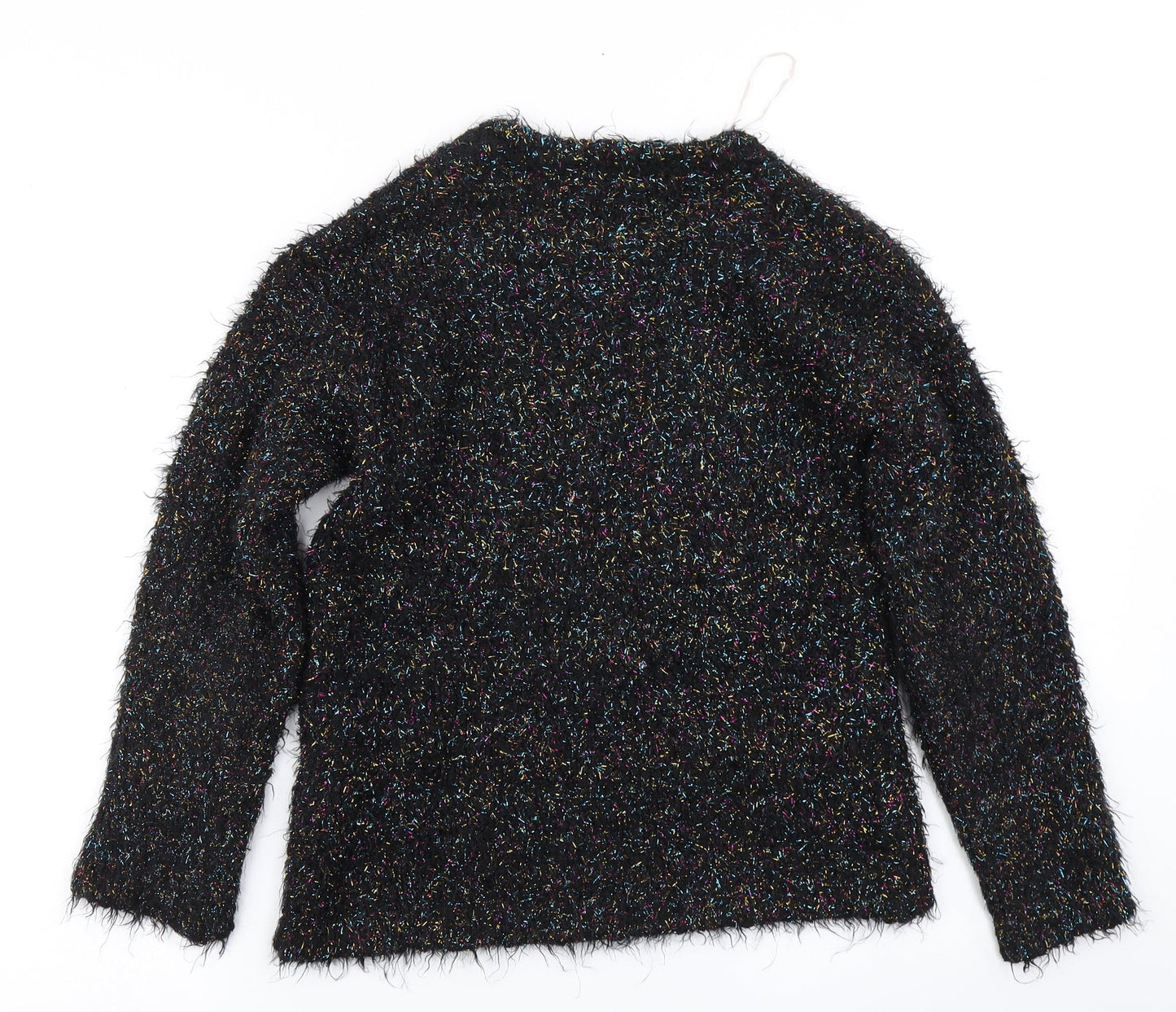 Matalan Girls Black  Knit Pullover Jumper Size 10 Years