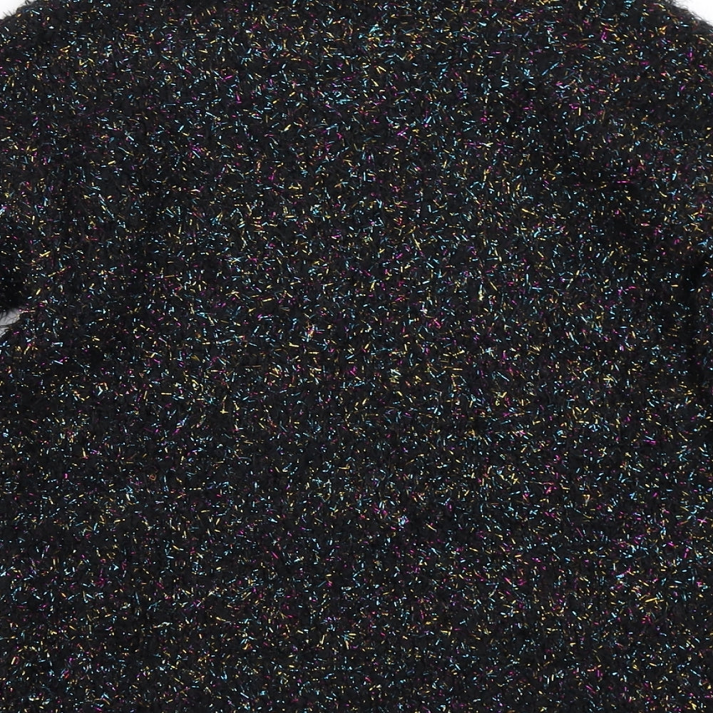 Matalan Girls Black  Knit Pullover Jumper Size 10 Years