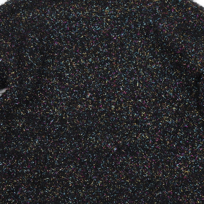 Matalan Girls Black  Knit Pullover Jumper Size 10 Years