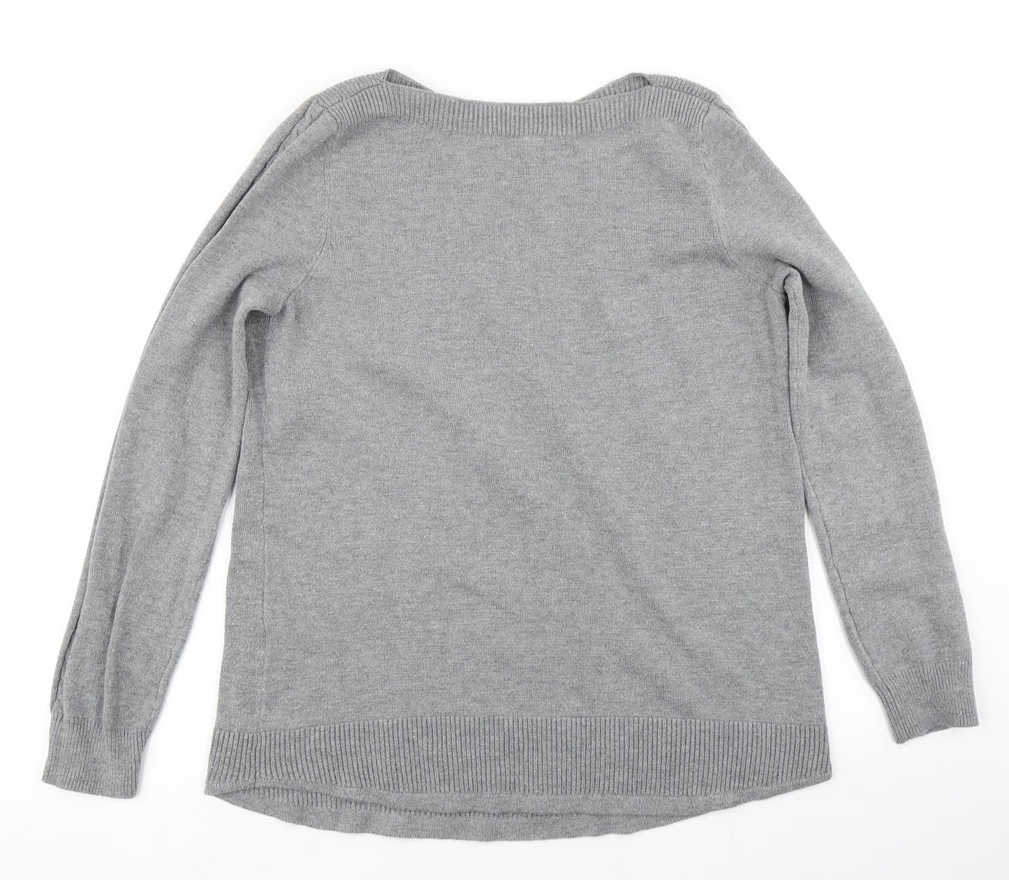 TU Womens Grey  Knit Pullover Jumper Size 14