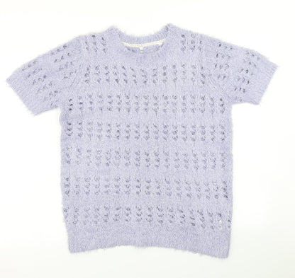 Anthology Womens Purple  Knit Pullover Jumper Size 12