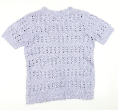 Anthology Womens Purple  Knit Pullover Jumper Size 12