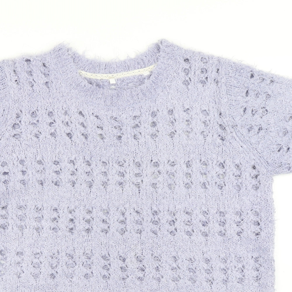 Anthology Womens Purple  Knit Pullover Jumper Size 12