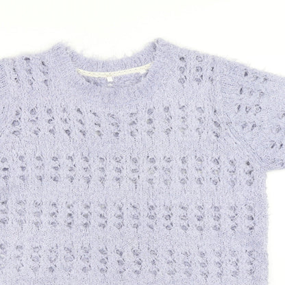 Anthology Womens Purple  Knit Pullover Jumper Size 12