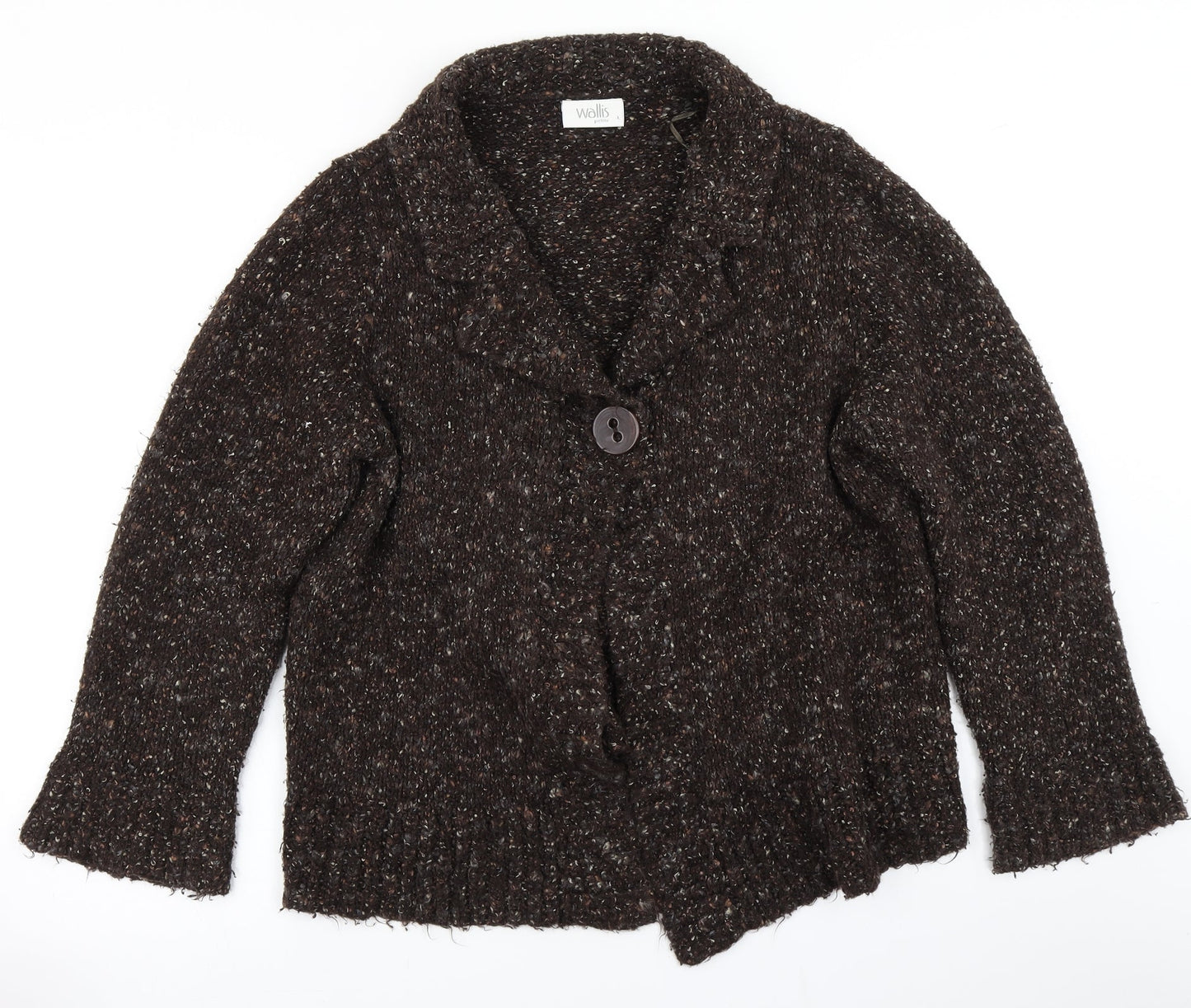 Womens UK Size L Wallis Brown Cardigan Jumper