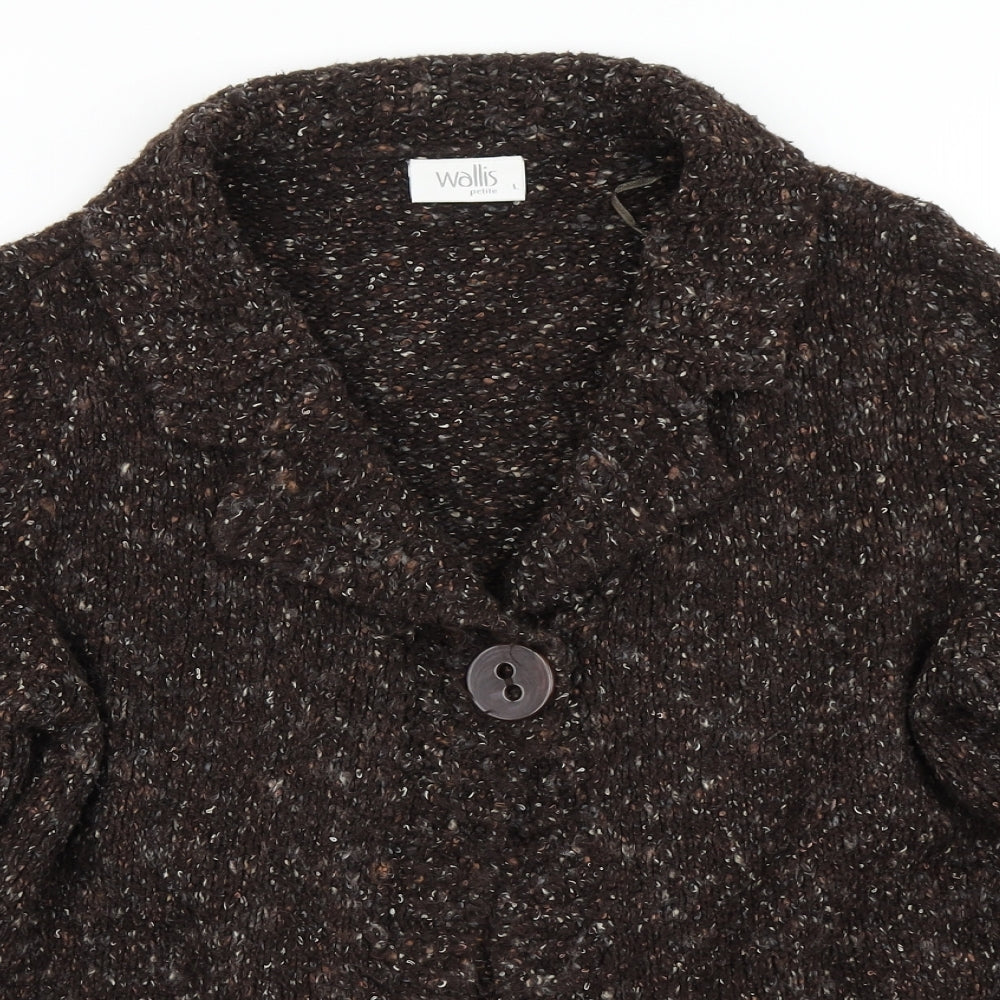 Womens UK Size L Wallis Brown Cardigan Jumper