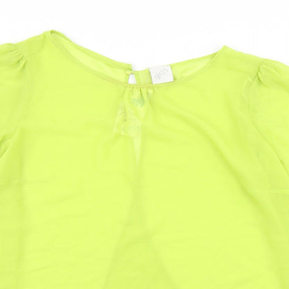 Womens UK Size 14 G21 Green Basic Blouse