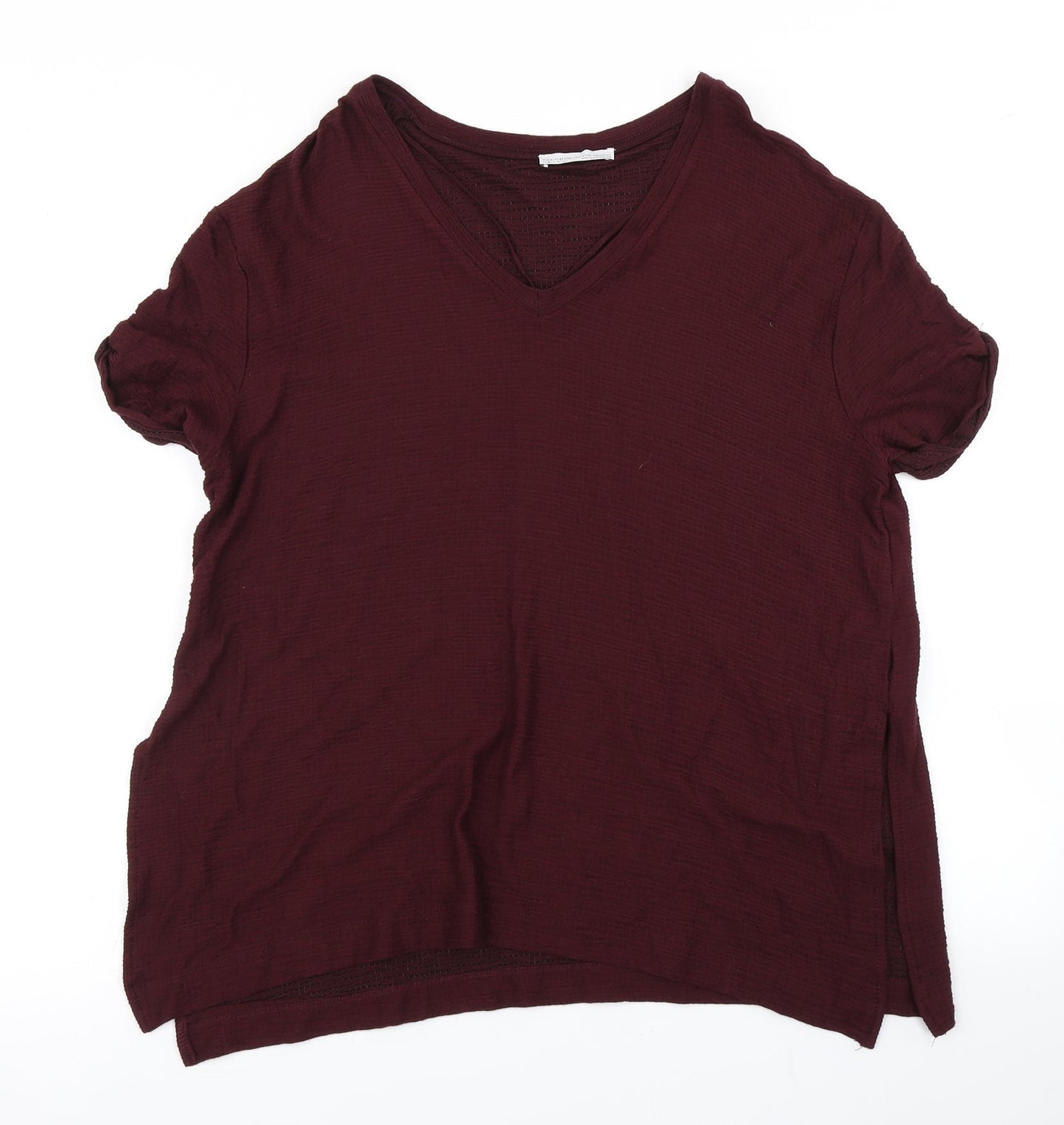Womens UK Size M Zara Purple Basic T-Shirt