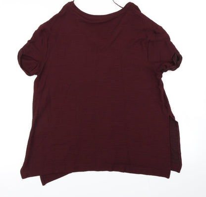 Womens UK Size M Zara Purple Basic T-Shirt