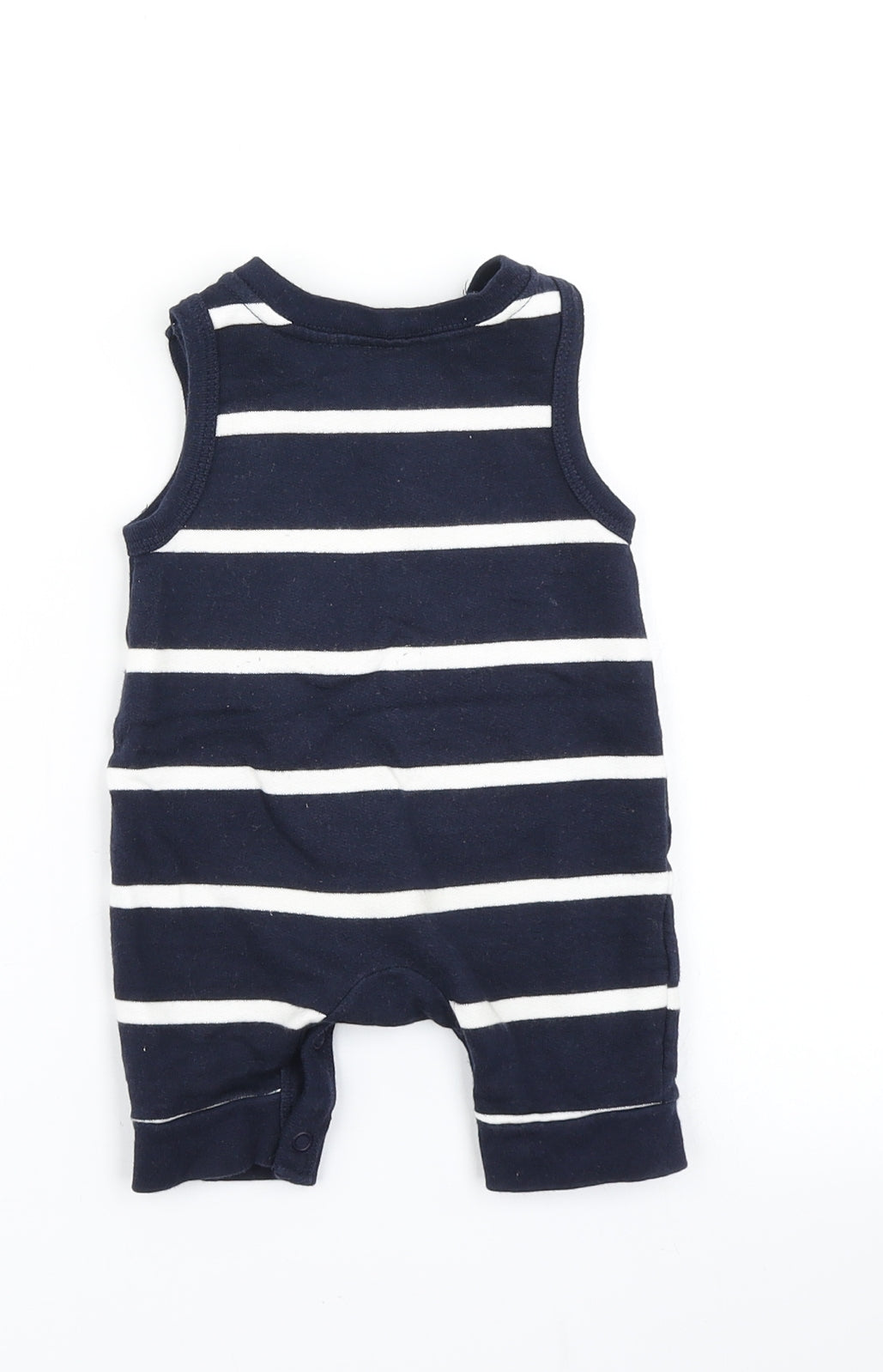 Junior J Boys Blue Striped  Dungaree One-Piece Size Newborn