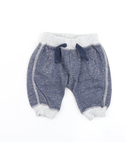 F&F Boys Blue   Jogger Trousers Size 0-3 Months