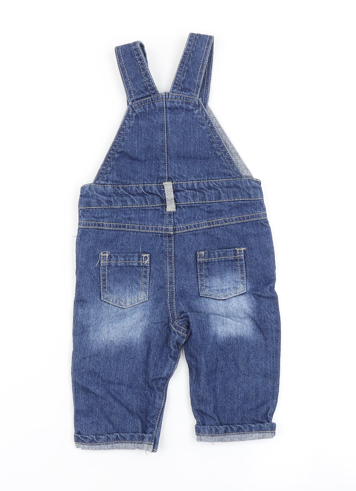 Earlydays Boys Blue  Denim Dungaree One-Piece Size 3-6 Months
