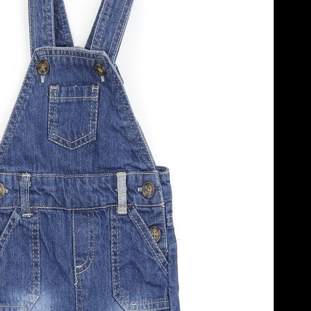 Earlydays Boys Blue  Denim Dungaree One-Piece Size 3-6 Months